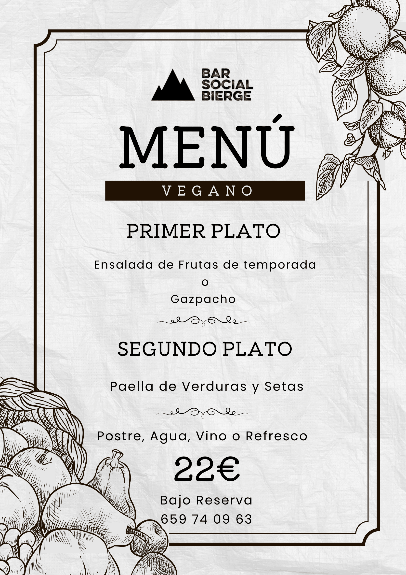 Menú Vegano